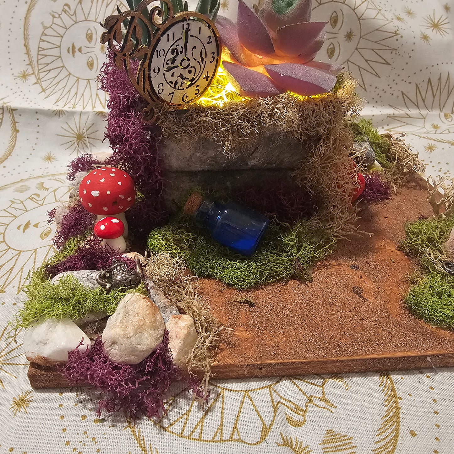 Alice in Wonderland Themed Hanging Art W/ Fairylights