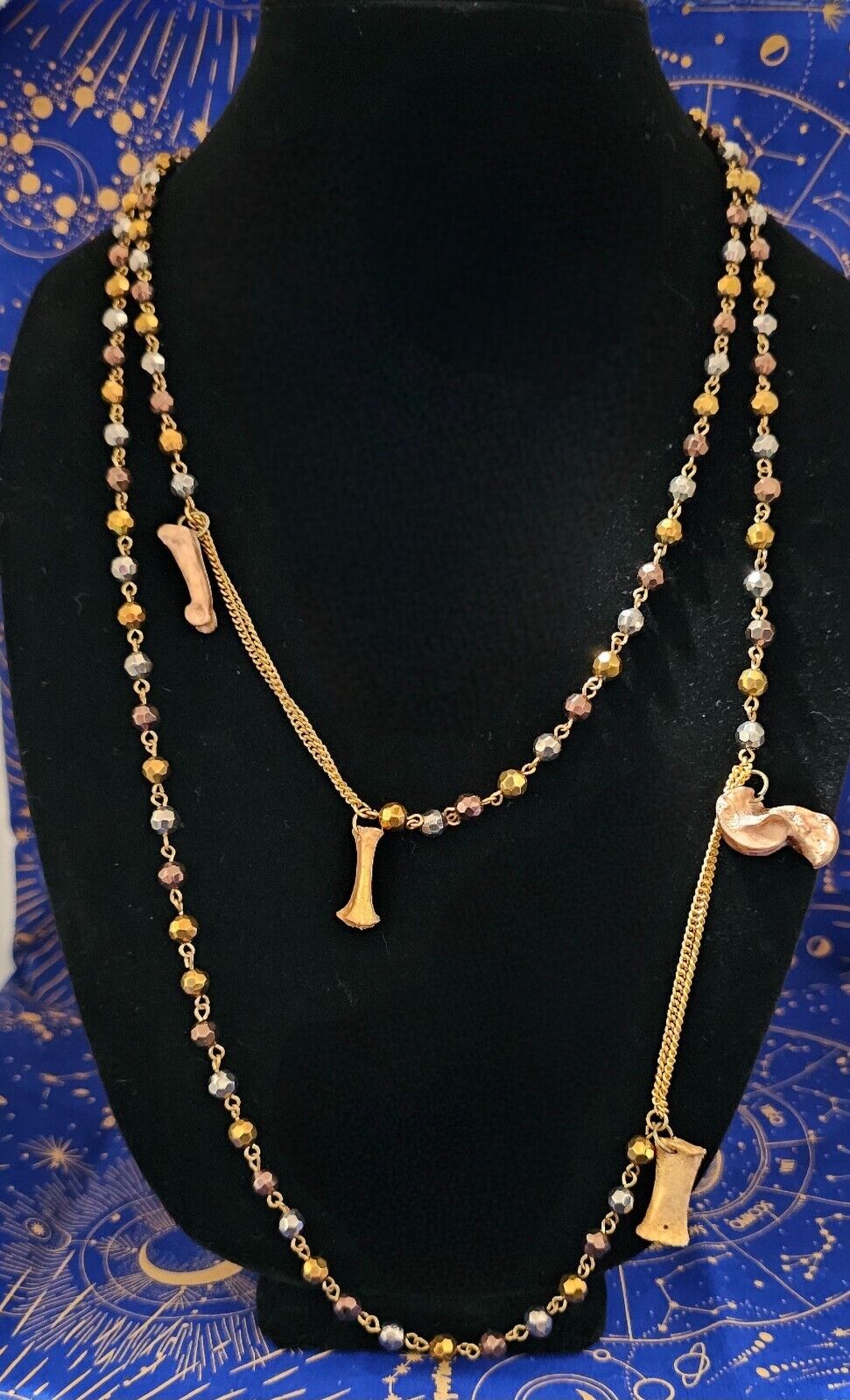 Vintage Jewelry Necklaces with Real Animal Bones Attached
