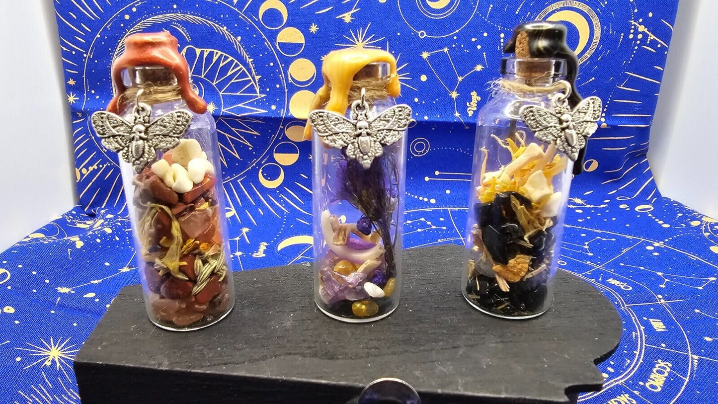 Animal Bone Preserved Spell Jars Charms