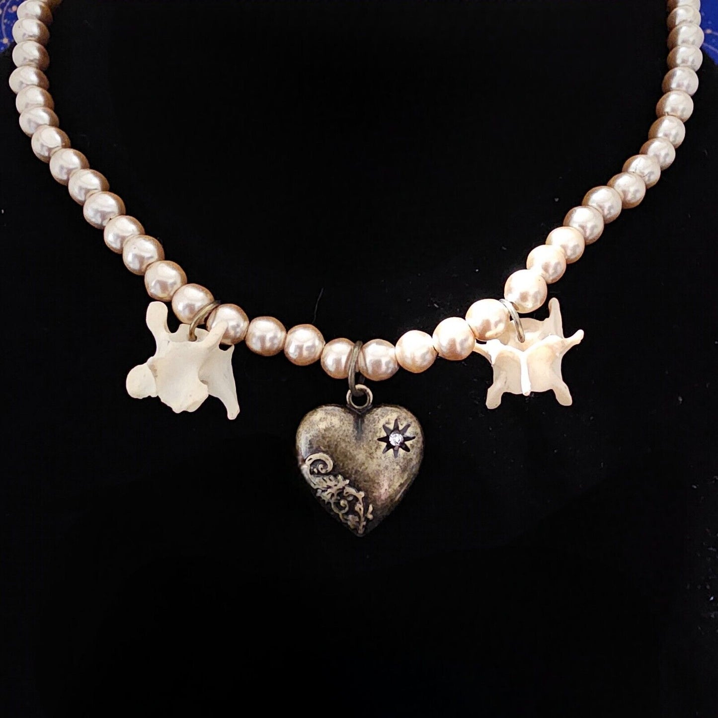 Vintage Jewelry Necklaces with Real Animal Bones Attached