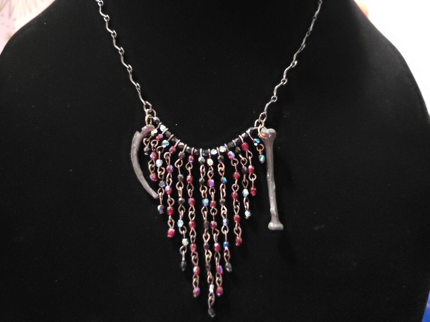 Vintage Jewelry Necklaces with Real Animal Bones Attached