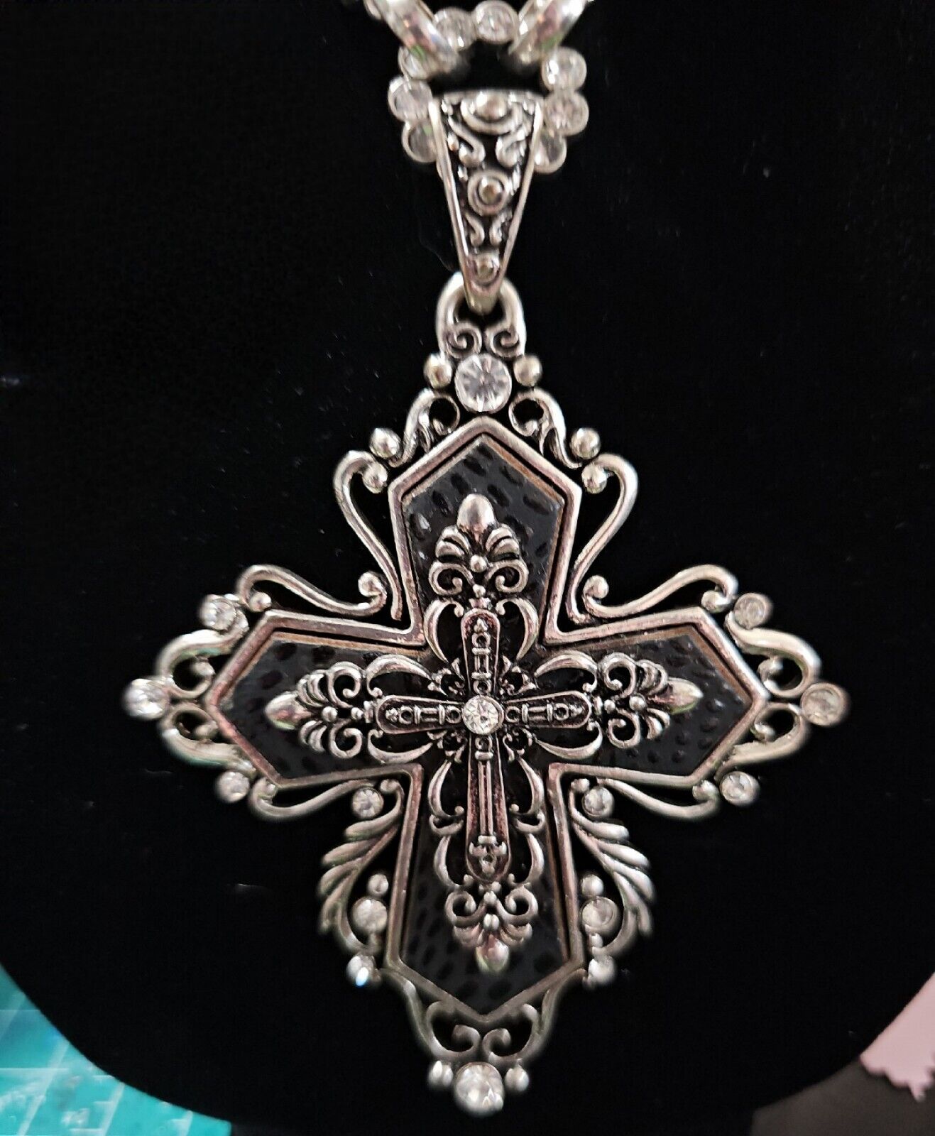 Large Christian Crucifixes Cross Necklace Pendant Chain