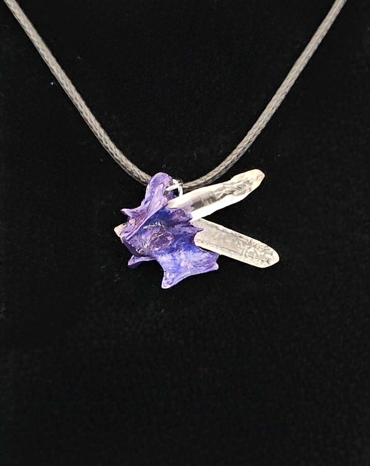 Macabre Animal Coyote Bone Necklaces with Gemstones