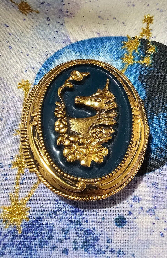 Extremely Rare Corday Toujours Moi Unicorn Perfume Compact Vintage