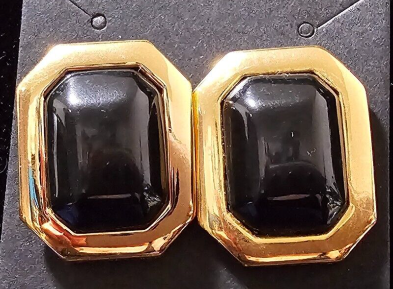 VINTAGE Sonia Johansen 14KTGP  YELLOW GOLD and ONYX